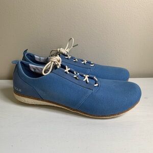 SOLE Blue Canvas Recycled Wine Corks Insole Lace Up Shoes Men’s Size 10